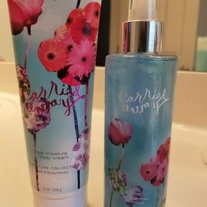 Bath and Body Works body lotion and shimmer spray